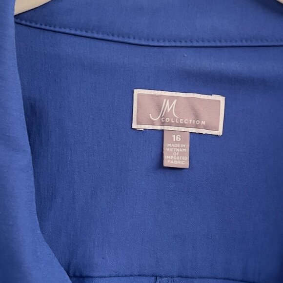 Royal Blue Ladies Jacket Size 16 JM Collection - Picture 3 of 3